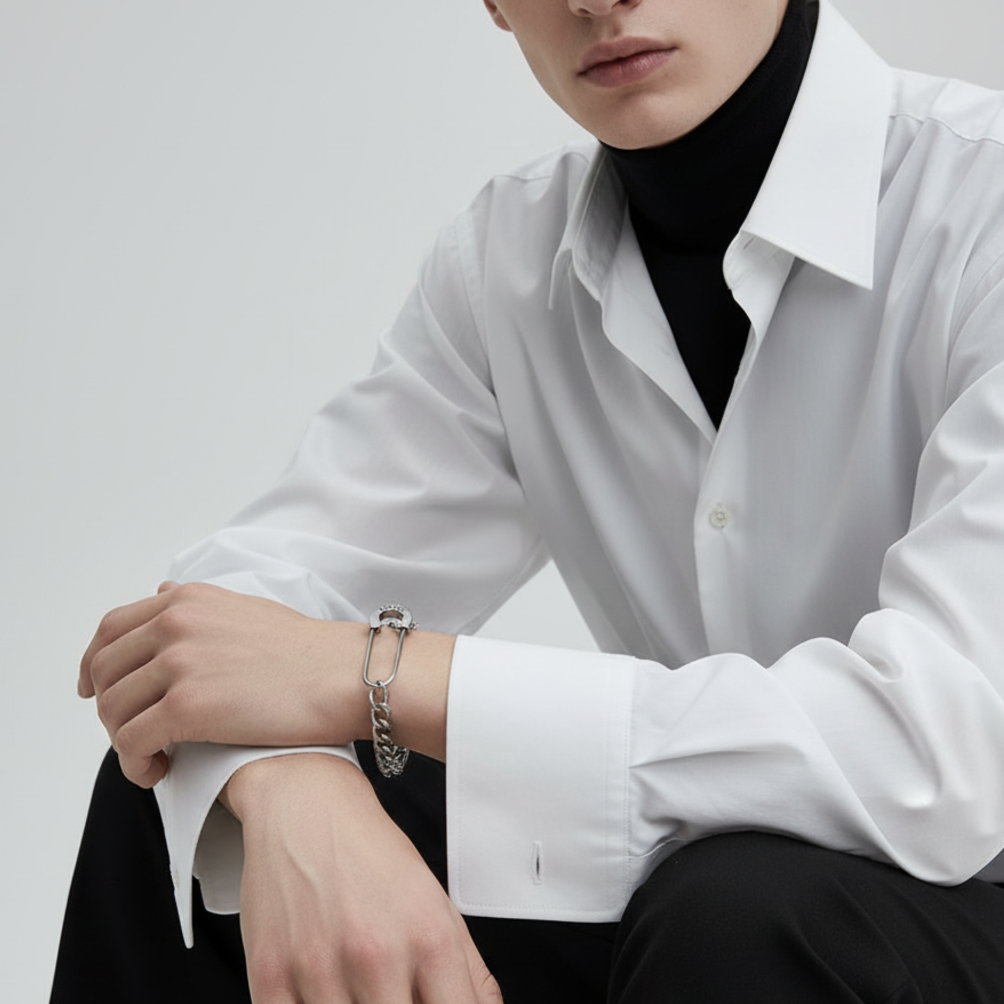 【ステンレス セーフティチェーン ブレスレット】Safety Chain Bracelet