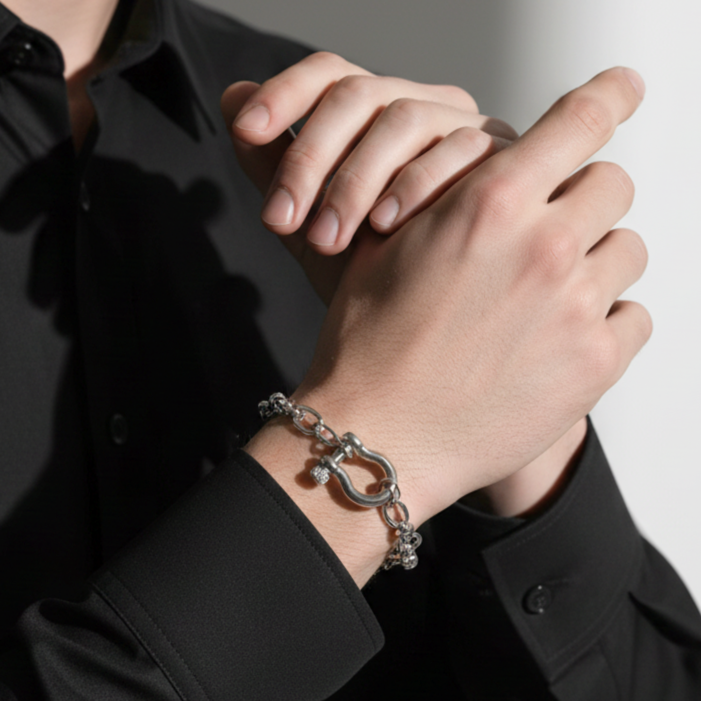 【ステンレス ホースシュー ブレスレット】Horseshoe Chain Bracelet