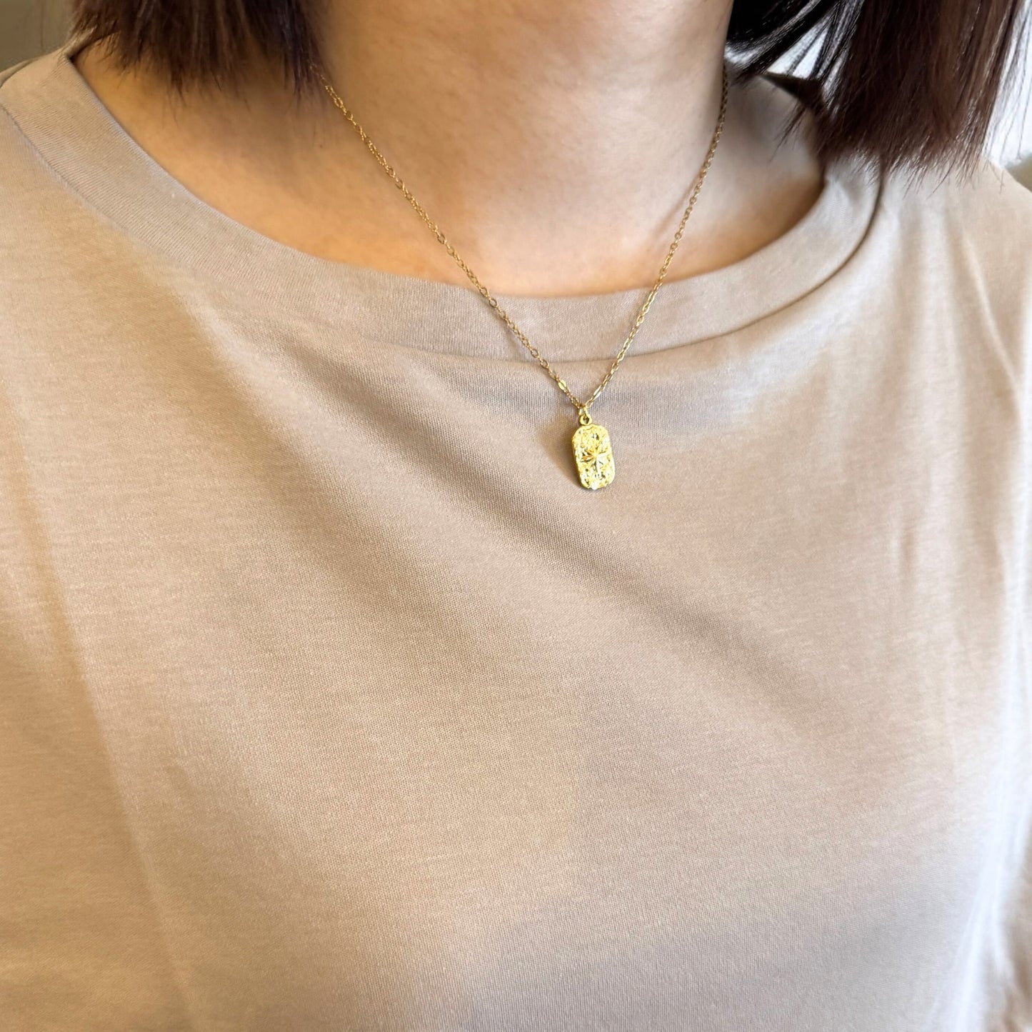 【ステンレス スターライト フレームネックレス】Star Light Frame Necklace