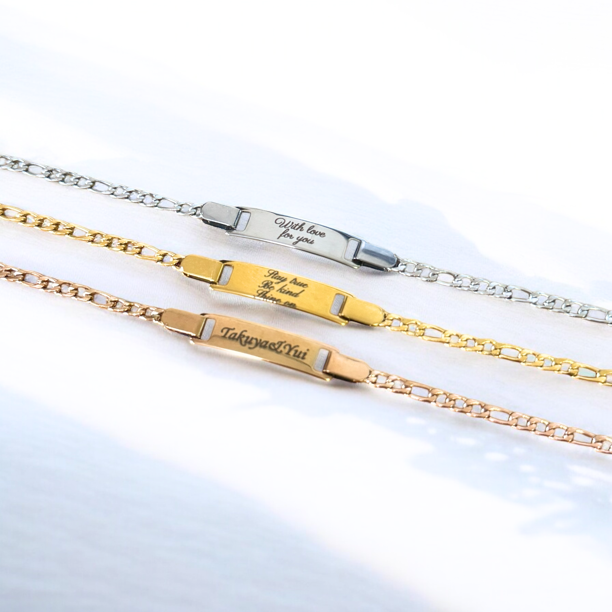 ステンレス 刻印無料 ブレスレット】Message Plate Bracelet – LIBASE