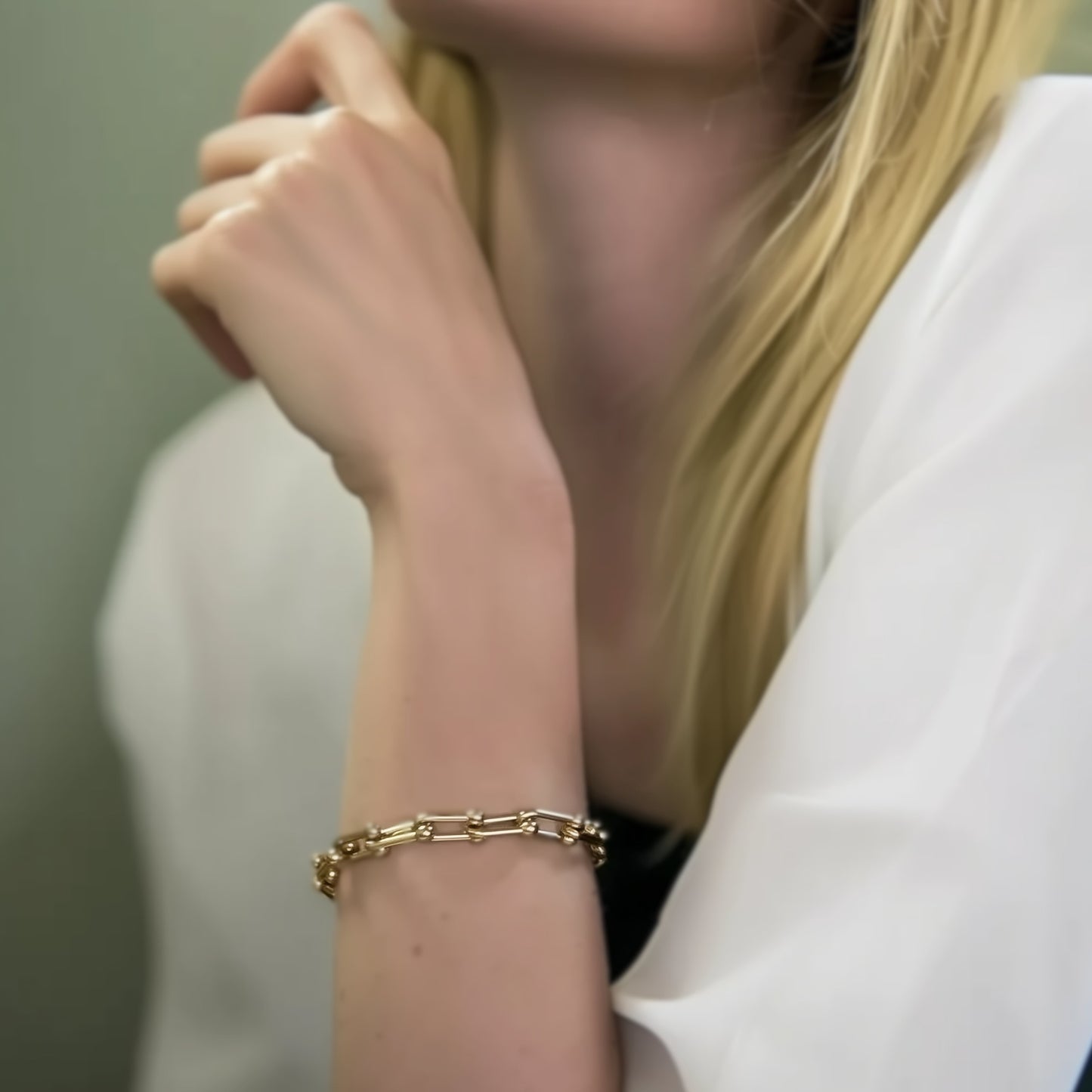【ステンレス U字ブレスレット シンプル】U-shaped Bracelet