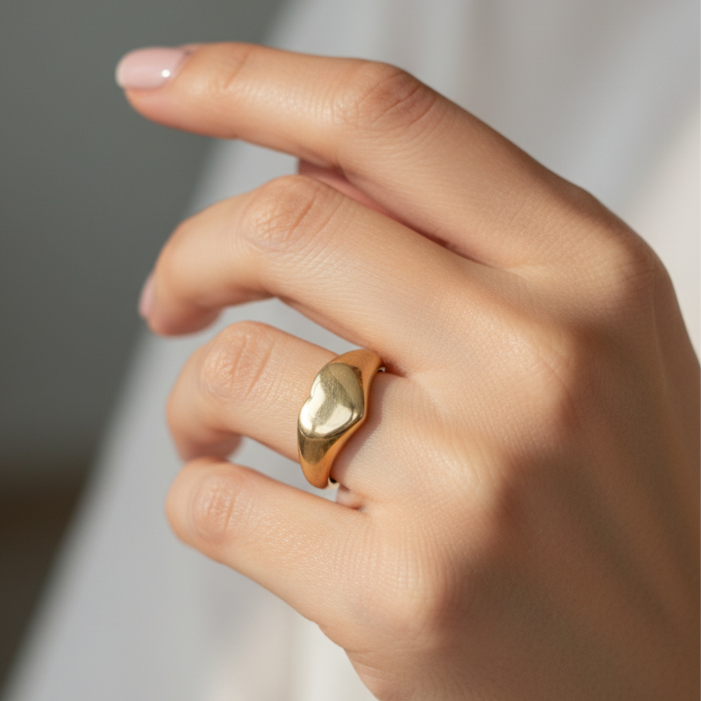 【ステンレス 刻印無料 リング】Heart Ring