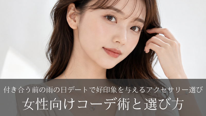 付き合う前の雨の日デートで好印象を与えるアクセサリー選び｜女性向けコーデ術と選び方