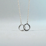 【水に強い ネックレス 錆びない】Linked Circle Necklace