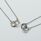 【水に強い ネックレス 錆びない】Linked Circle Necklace