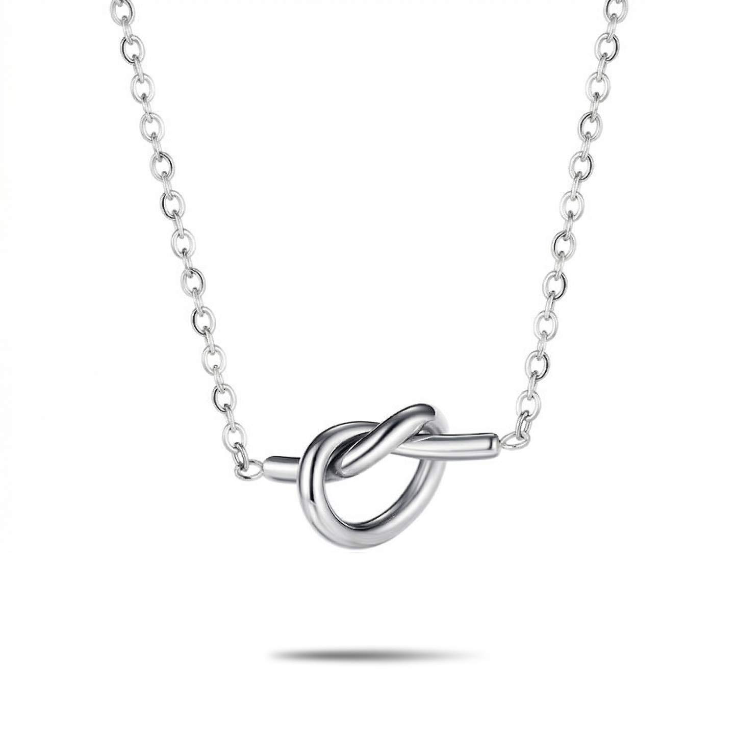 【ペアネックレス 結び目 記念日】 Link Knot Necklace Set