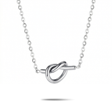 【ペアネックレス 結び目 記念日】 Link Knot Necklace Set