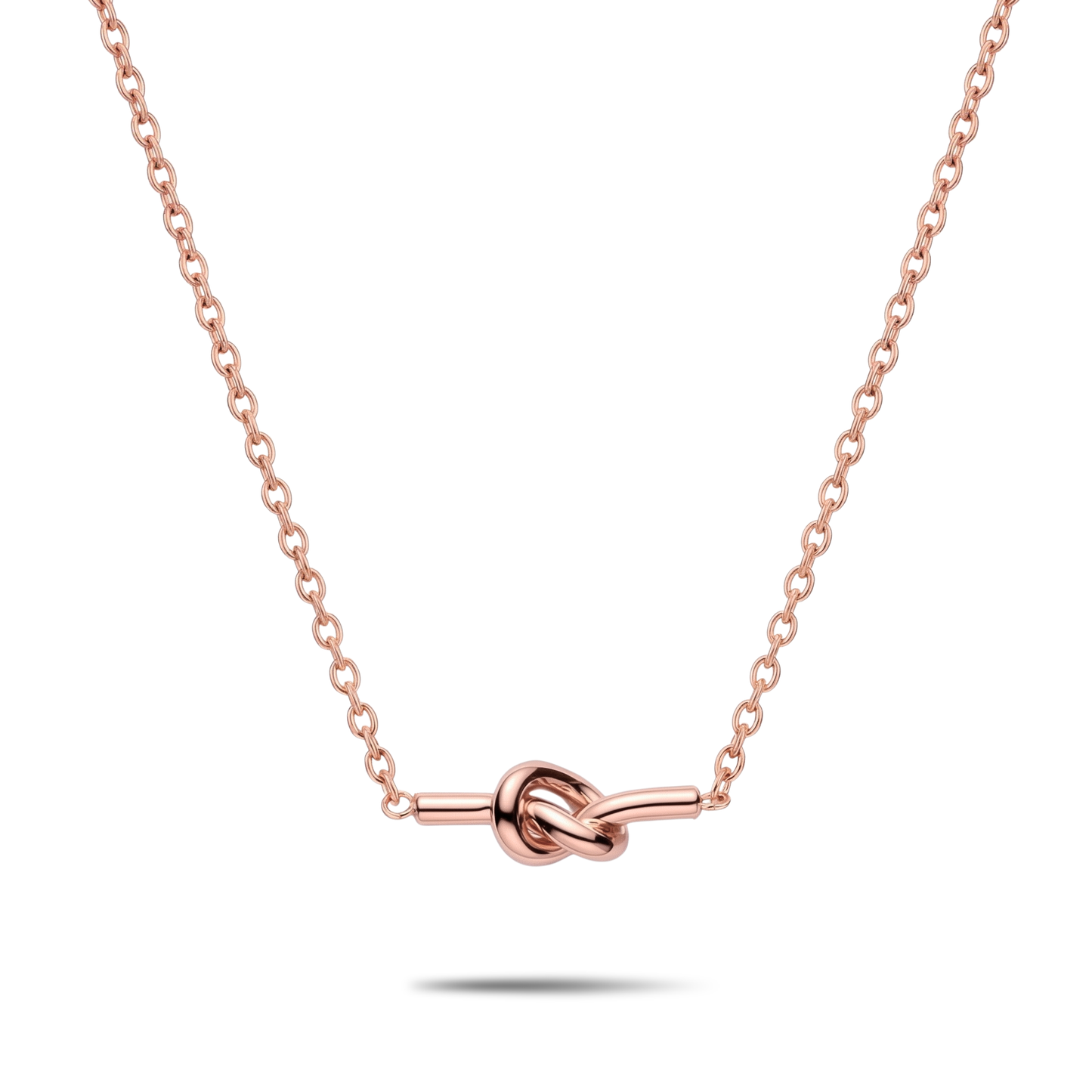 【ペアネックレス 結び目 記念日】 Link Knot Necklace Set