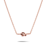【ペアネックレス 結び目 記念日】 Link Knot Necklace Set