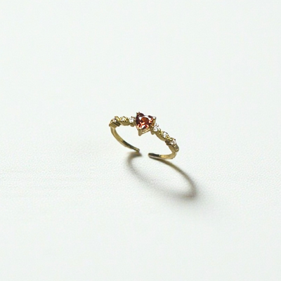 【シルバー925 ハートリング フリーサイズ】Promise Glow Heart Ring