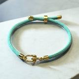 【ステンレス U字ロック コードブレスレット】U-Shaped Lock Cord Bracelet