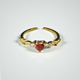 【シルバー925 ハートリング フリーサイズ】Promise Glow Heart Ring