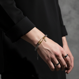 【ステンレス メンズ ブレスレット】Safety Pin Cross Bracelet