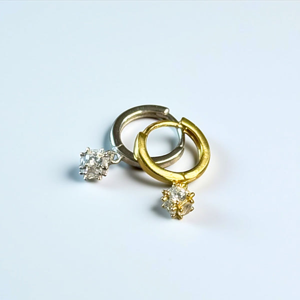 【シルバー925 レディース ピアス】Eternal Spark Hoops Pierce