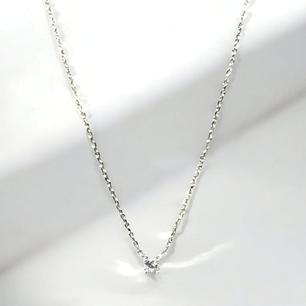 【シルバー925 一粒ネックレス レディース】Twinkle Drop Necklace