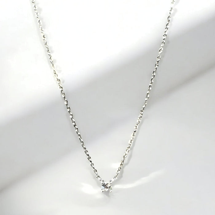 【シルバー925 一粒ネックレス レディース】Twinkle Drop Necklace