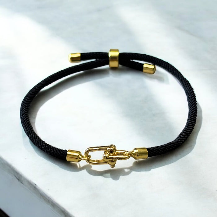 U-Shaped Lock Cord Bracelet