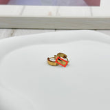 【ステンレス 刻印無料 ピアス】Half Freezing Hoop Pierce