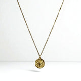 【ステンレス 刻印無料 サークルネックレス】Star Light Circle Necklace