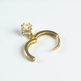 【シルバー925 レディース ピアス】Eternal Spark Hoops Pierce
