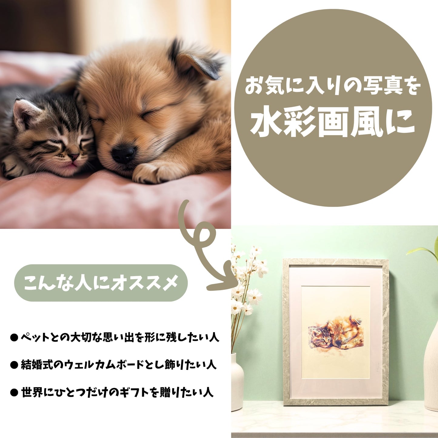 【限定20個】写真からつくる水彩風メモリアルアート