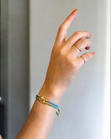 【ステンレス U字ロック コードブレスレット】U-Shaped Lock Cord Bracelet