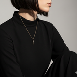 【ステンレス  ツイストバー ペアネックレス】Twist Bar Necklace Set