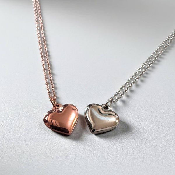 【ステンレス 刻印無料 ハートネックレス】Message Heart Necklace