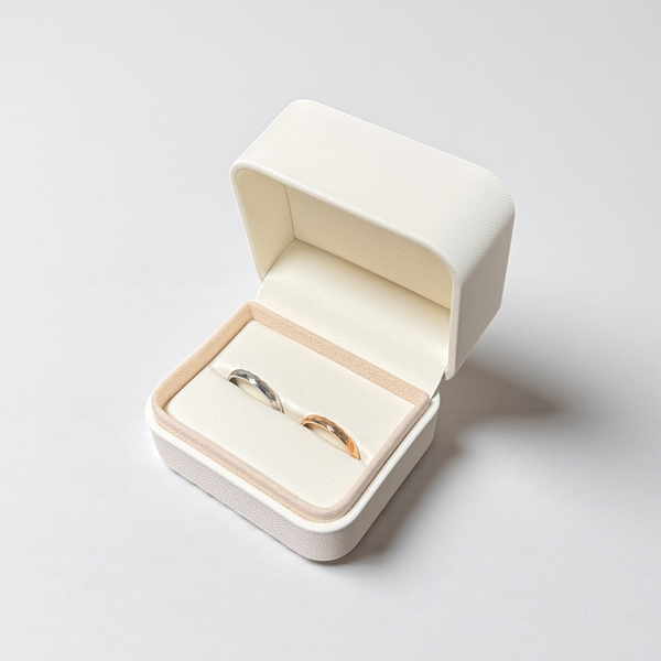 【ステンレス 刻印無料 ペアリング】Gleam Line Ring Set