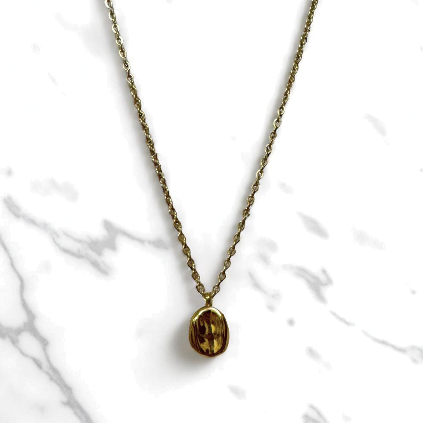 Vintage Hammered Necklace & Ring Set