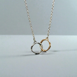 【水に強い ネックレス 錆びない】Linked Circle Necklace