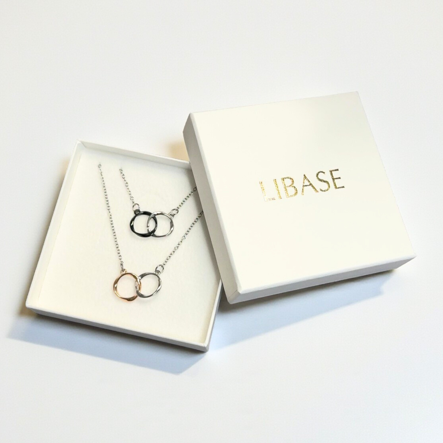 【ペアネックレス 記念日 プレゼント】Linked Circle Necklace Set