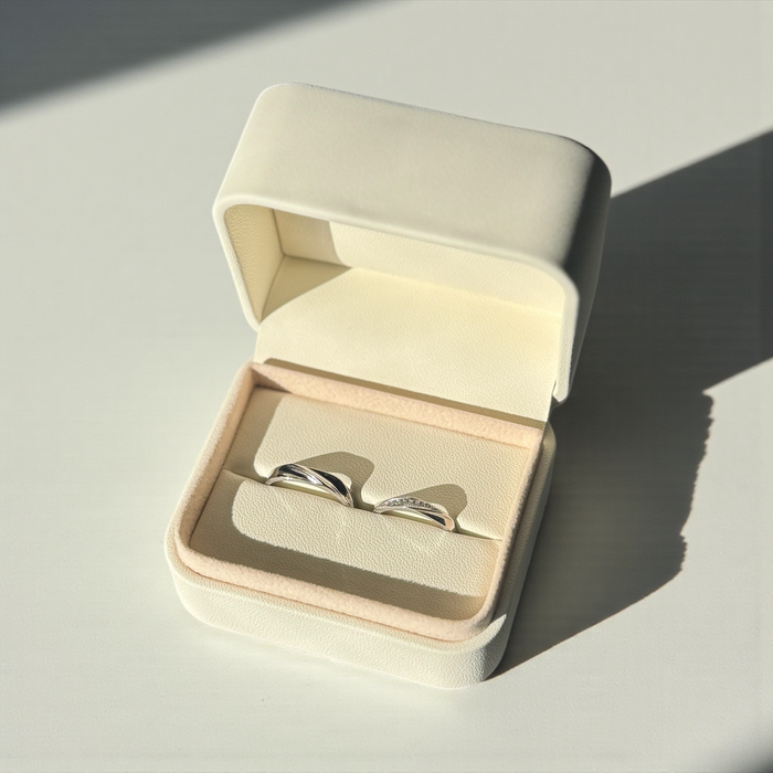 【ペアリング シルバー925 フリーサイズ】Eternal Flow Ring Set