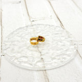 【ステンレス 刻印無料 ピアス】Half Freezing Hoop Pierce