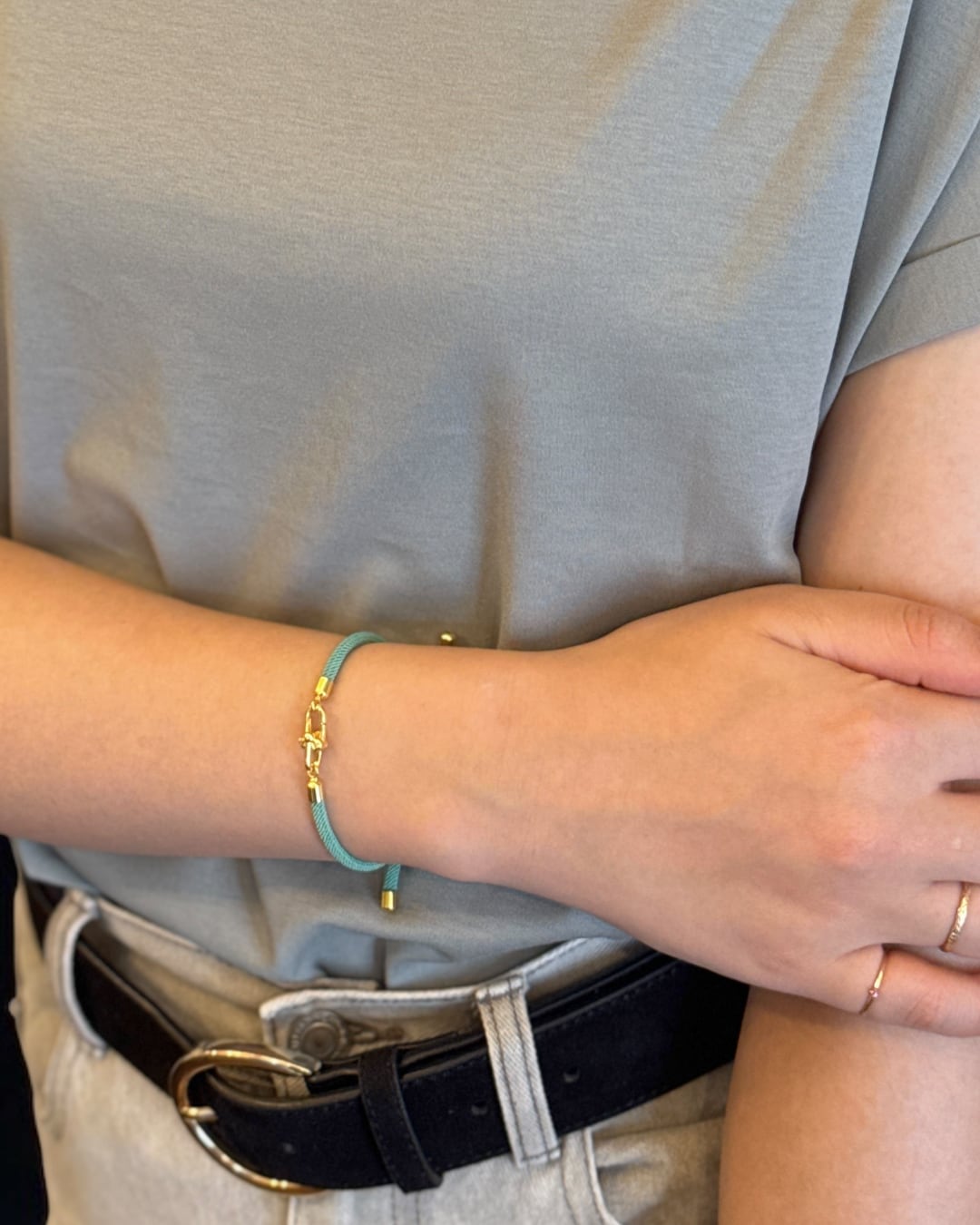 U-Shaped Lock Cord Bracelet
