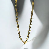 【ステンレス U字ネックレス シンプル】U-shaped Necklace