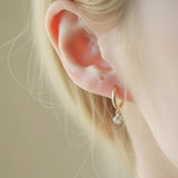 【シルバー925 レディース ピアス】Eternal Spark Hoops Pierce