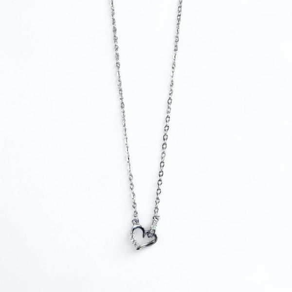 【シルバー925 ハートネックレス レディース】Lueur Heart Necklace