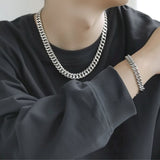 【ステンレス メンズ ブレスレット】Silver Chain Bracelet