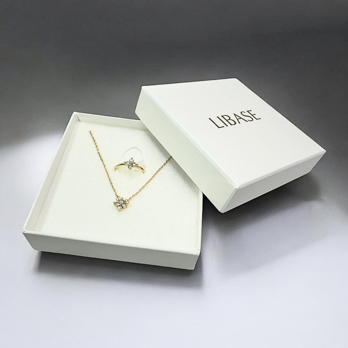 シルバー925 ネックレス リングセット】Star Bloom Necklace & Ring 