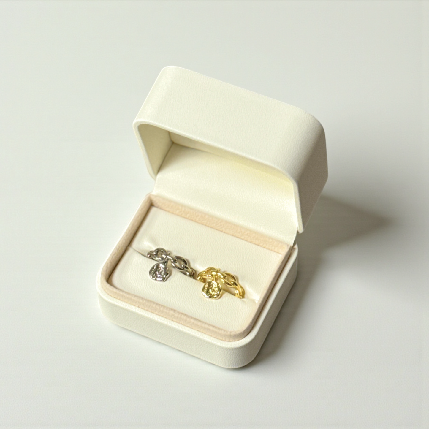Coin Charm Ring Set