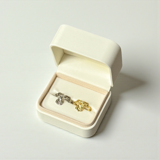 Coin Charm Ring Set