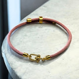 【ステンレス U字ロック コードブレスレット】U-Shaped Lock Cord Bracelet