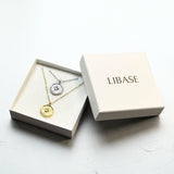 【ステンレス 刻印無料 ペアネックレス】Star Light Circle Necklace Set