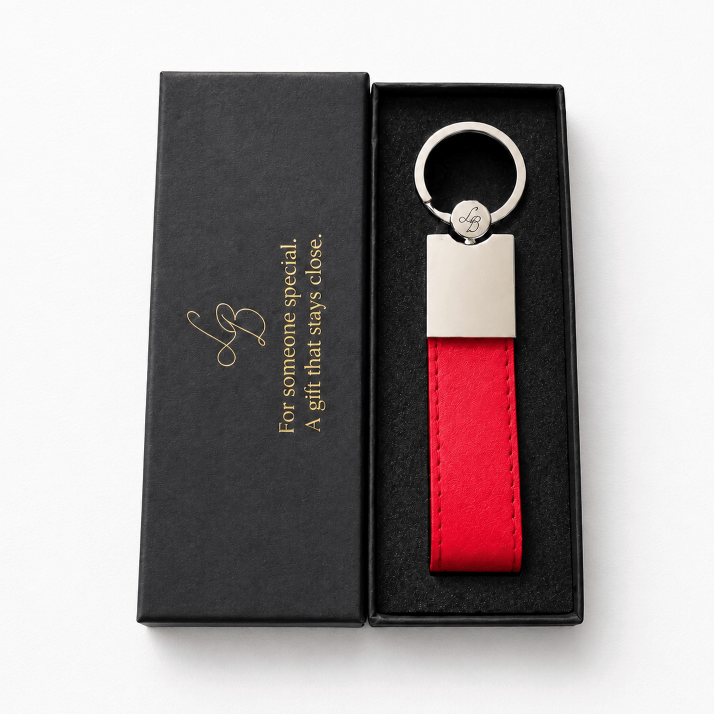 【名入れ キーリング 刻印無料】Message Leather Keyring