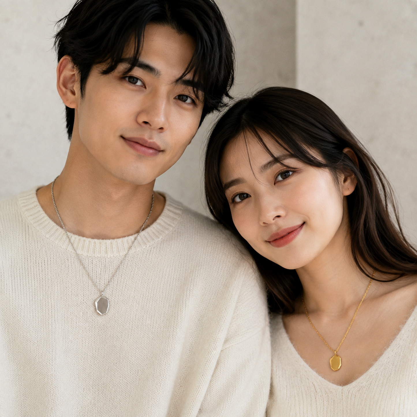 【ステンレス 刻印無料 ネックレス】Organic Pebble Necklace