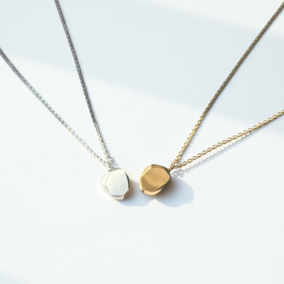 【ステンレス 刻印無料 ネックレス】Organic Pebble Necklace