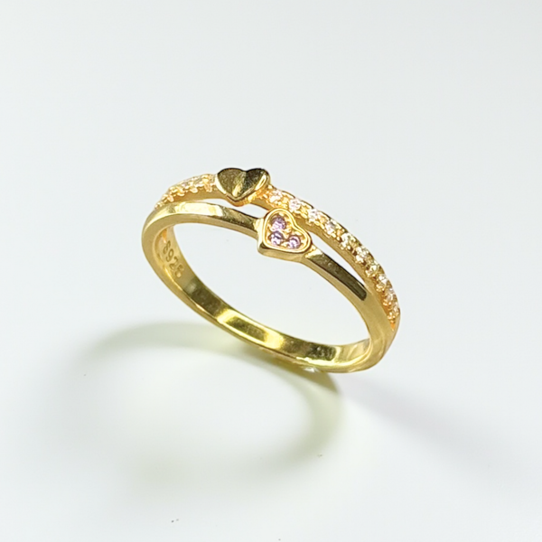 【シルバー925 レディース リング】Pure Heart Gem Ring