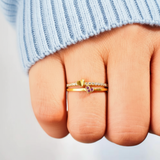 【シルバー925 レディース リング】Pure Heart Gem Ring