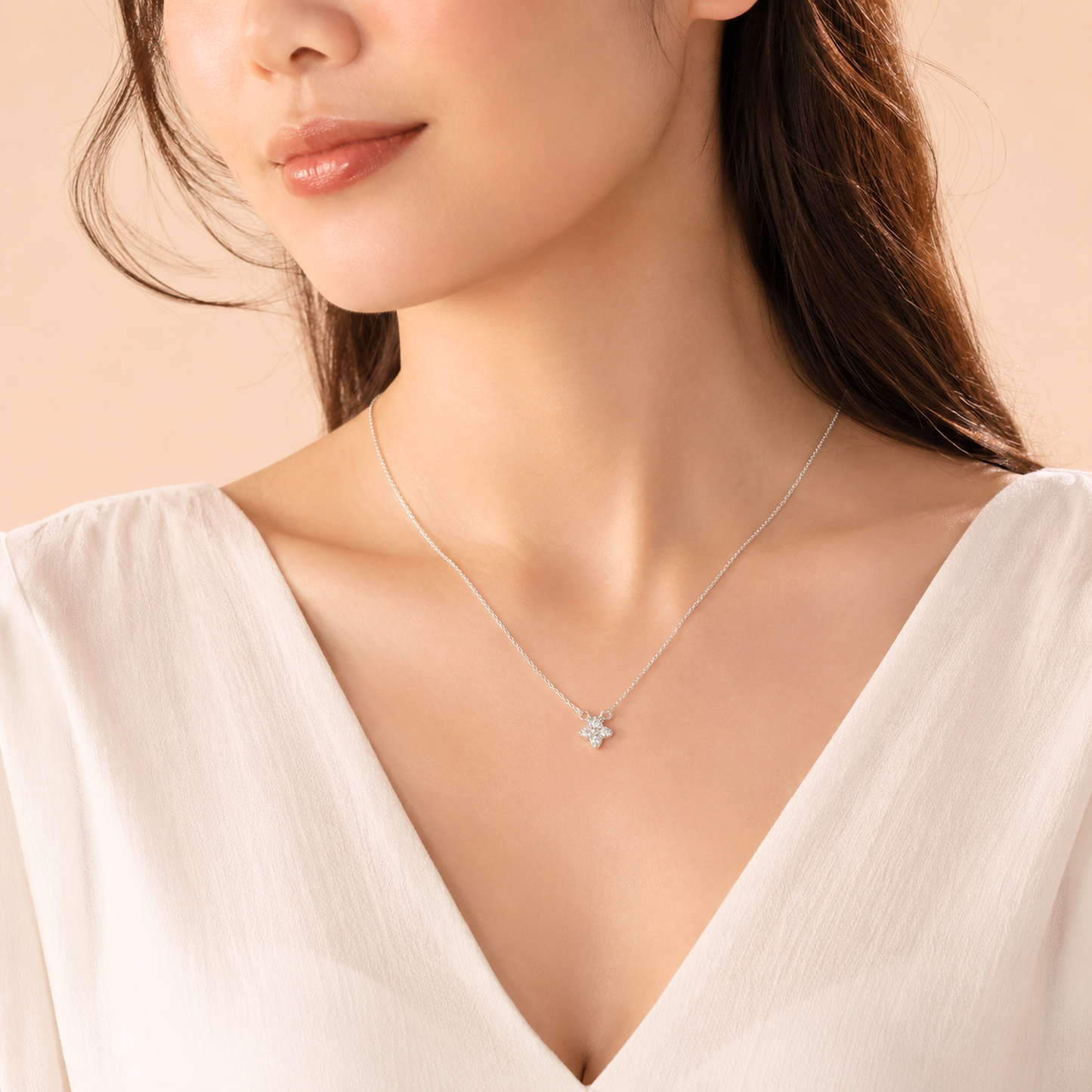 【シルバー925 レディース ネックレス】Star Bloom Necklace